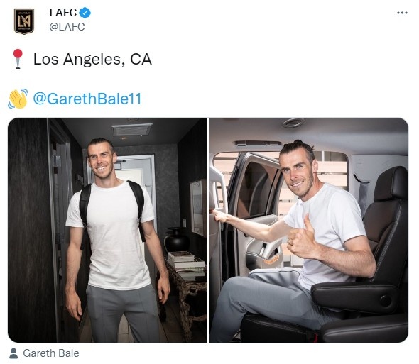 大圣来了，洛杉矶FC晒贝尔抵达洛杉矶照片